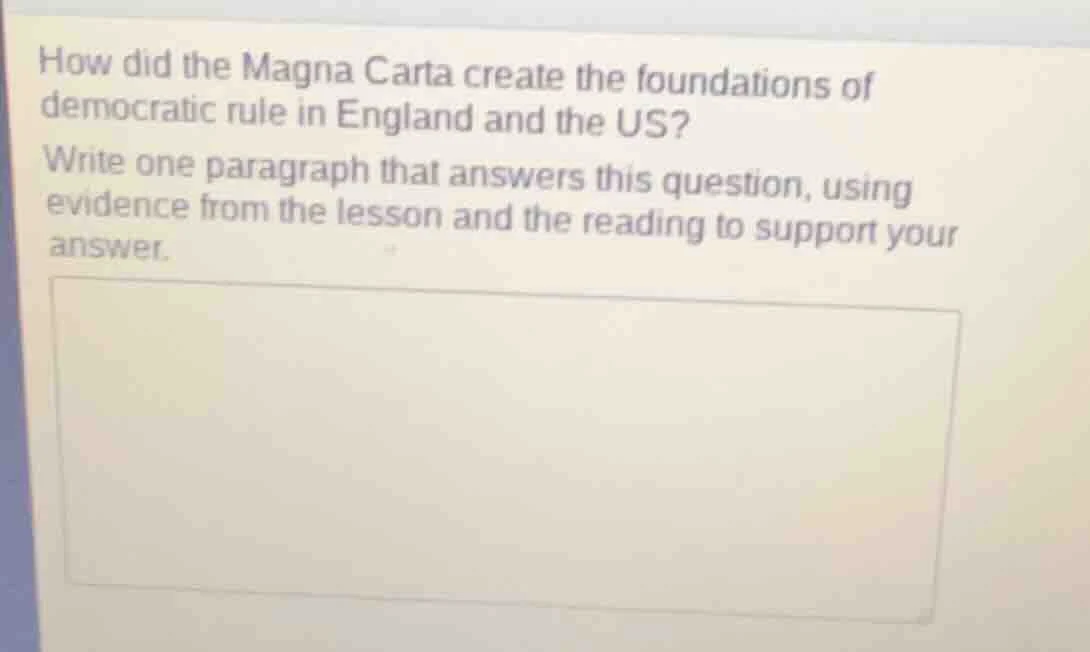 how did the magna carta create the foundations of democratic rule in en…