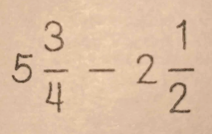 5\\frac{3}{4} - 2\\frac{1}{2}
