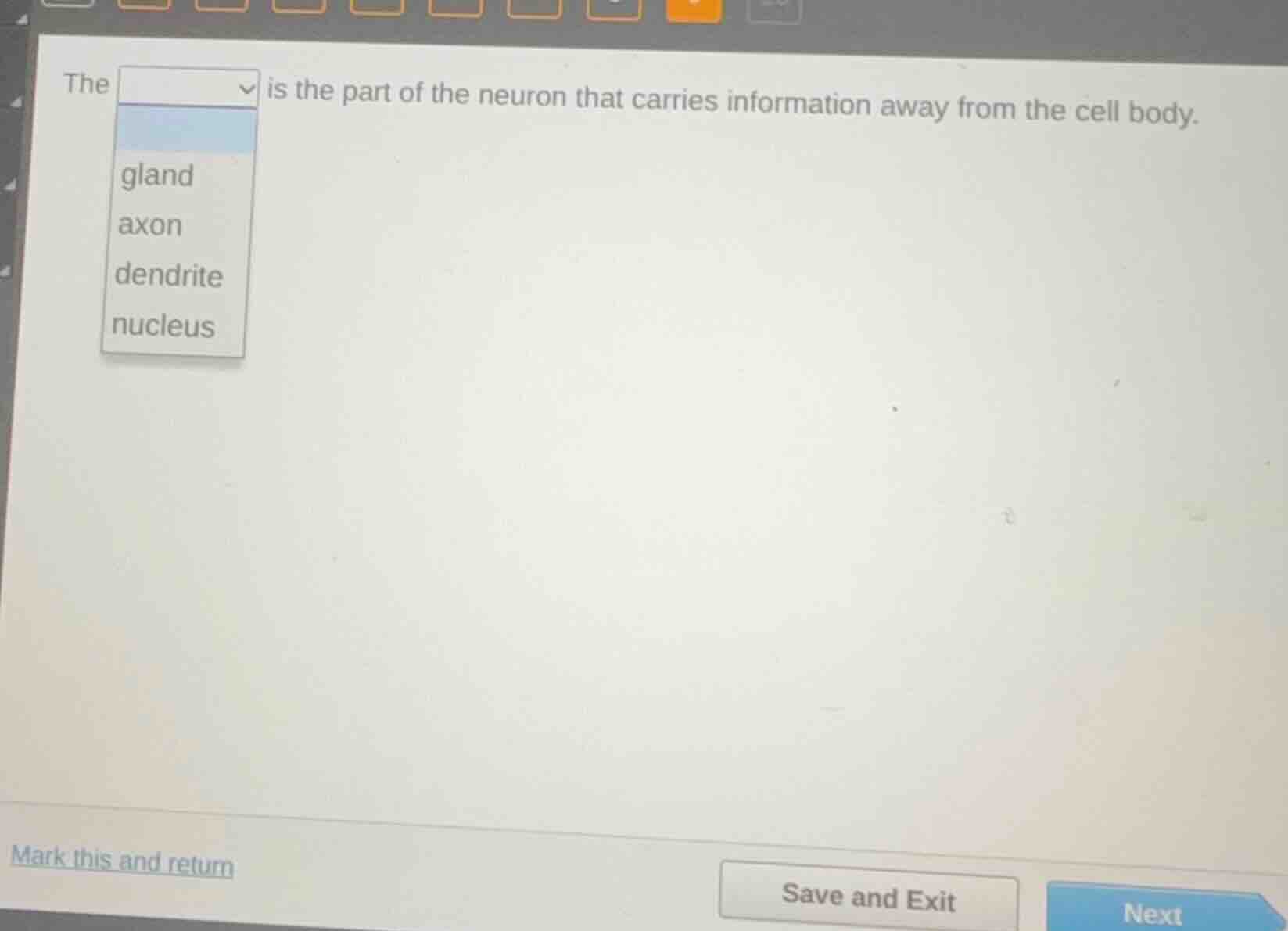 the is the part of the neuron that carries information away from the ce…