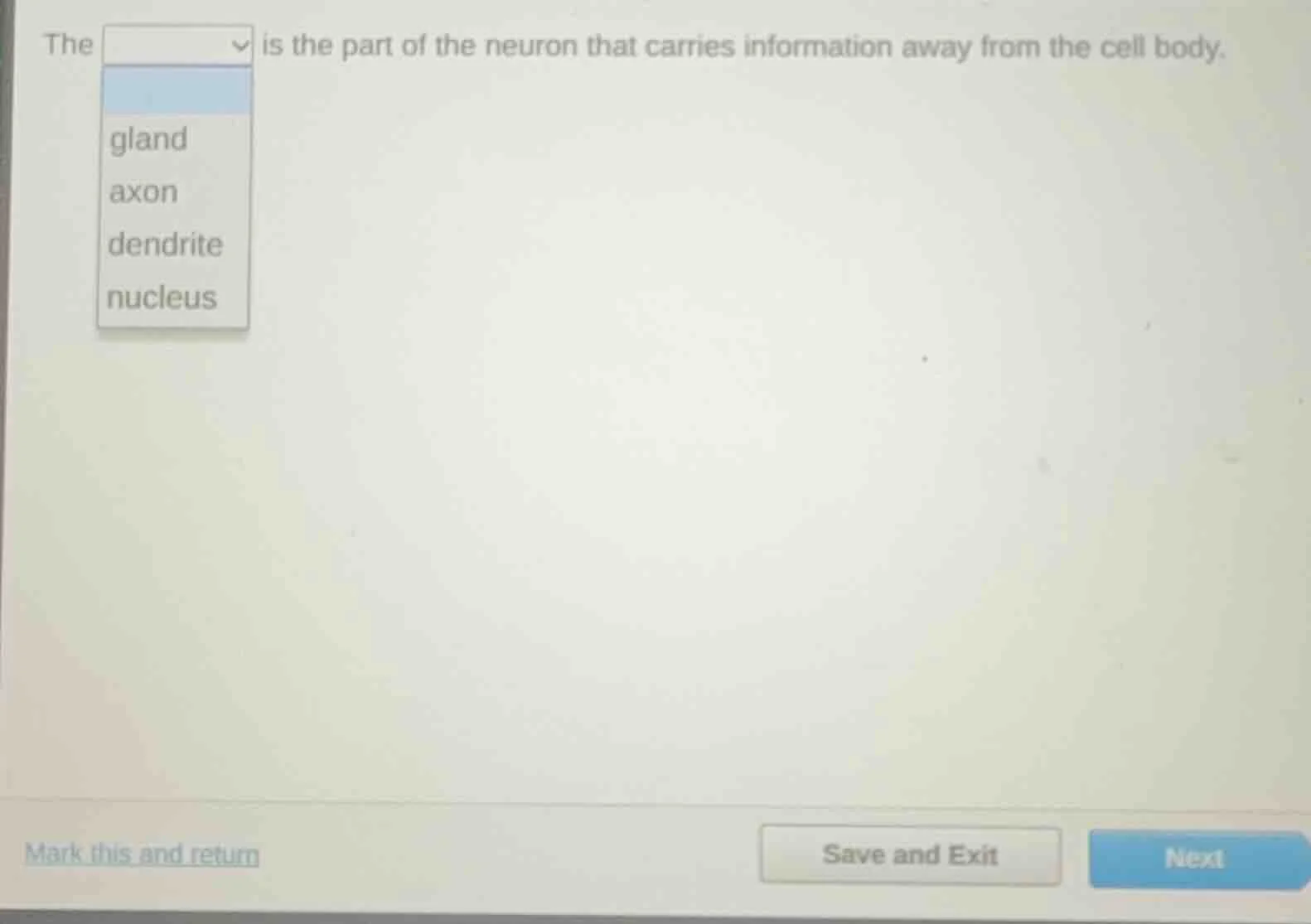 the is the part of the neuron that carries information away from the ce…