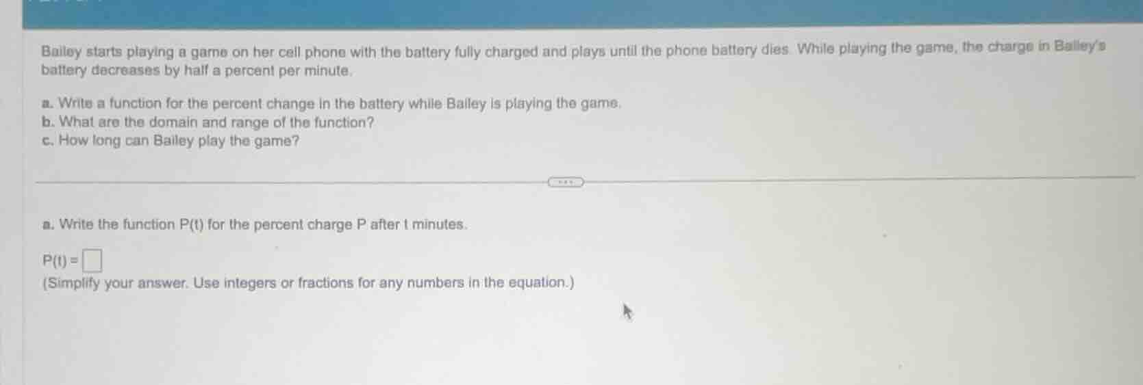 bailey starts playing a game on her cell phone with the battery fully c…