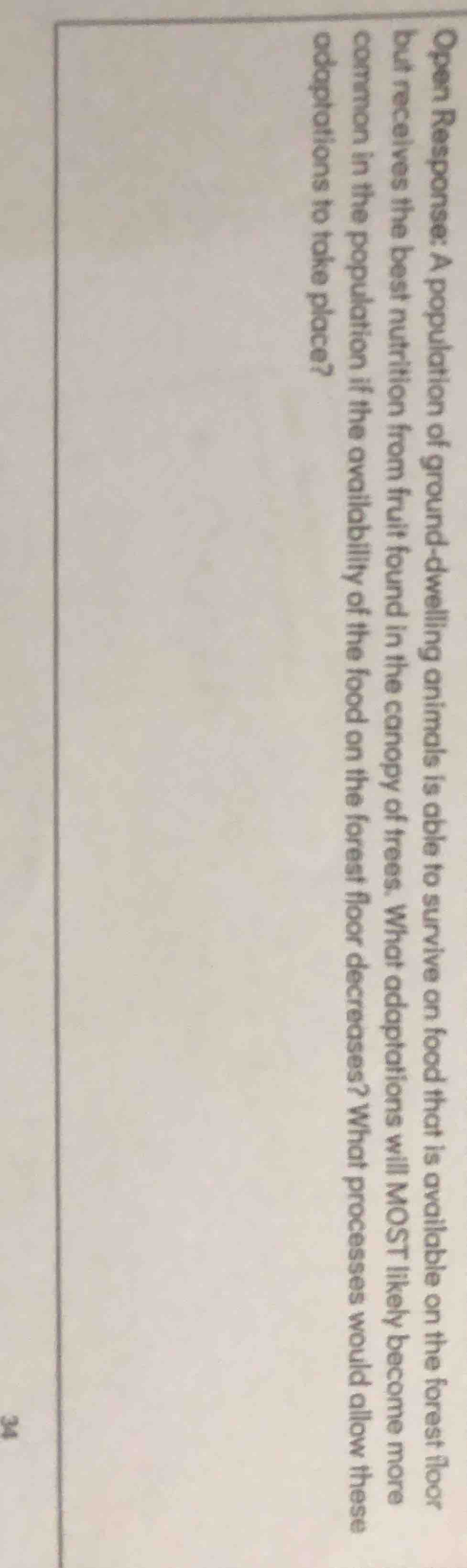 open response: a population of ground - dwelling animals is able to sur…