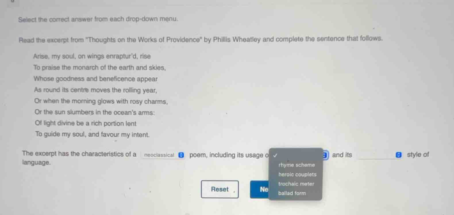 select the correct answer from each drop - down menu. read the excerpt …