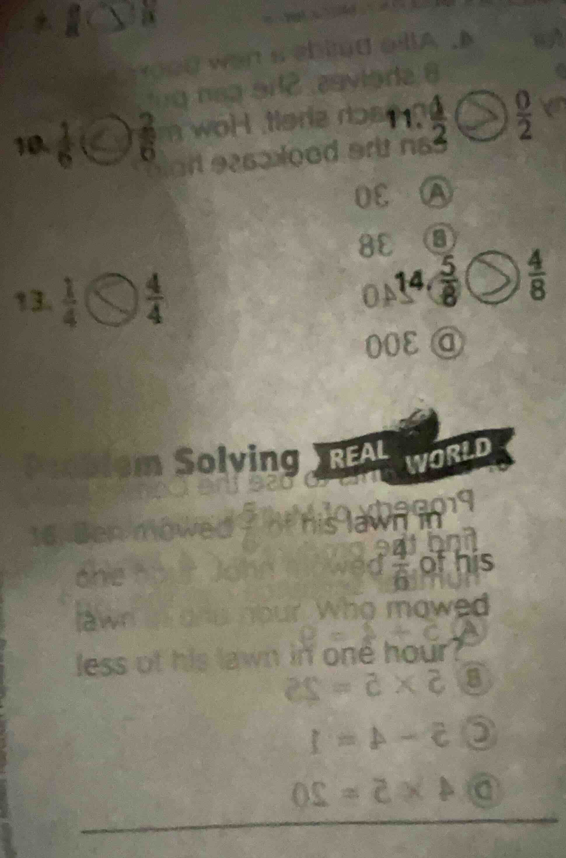 10. \\(\frac{1}{6}\\) \\(\bigcirc\\) \\(\frac{2}{6}\\) 13. \\(\frac{1}{…