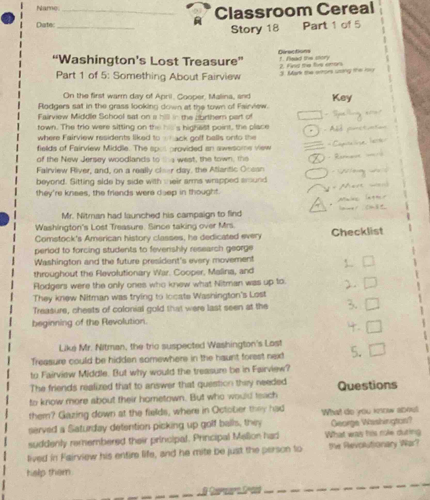 name: date: classroom cereal story 18 part 1 of 5 \washingtons lost tre…