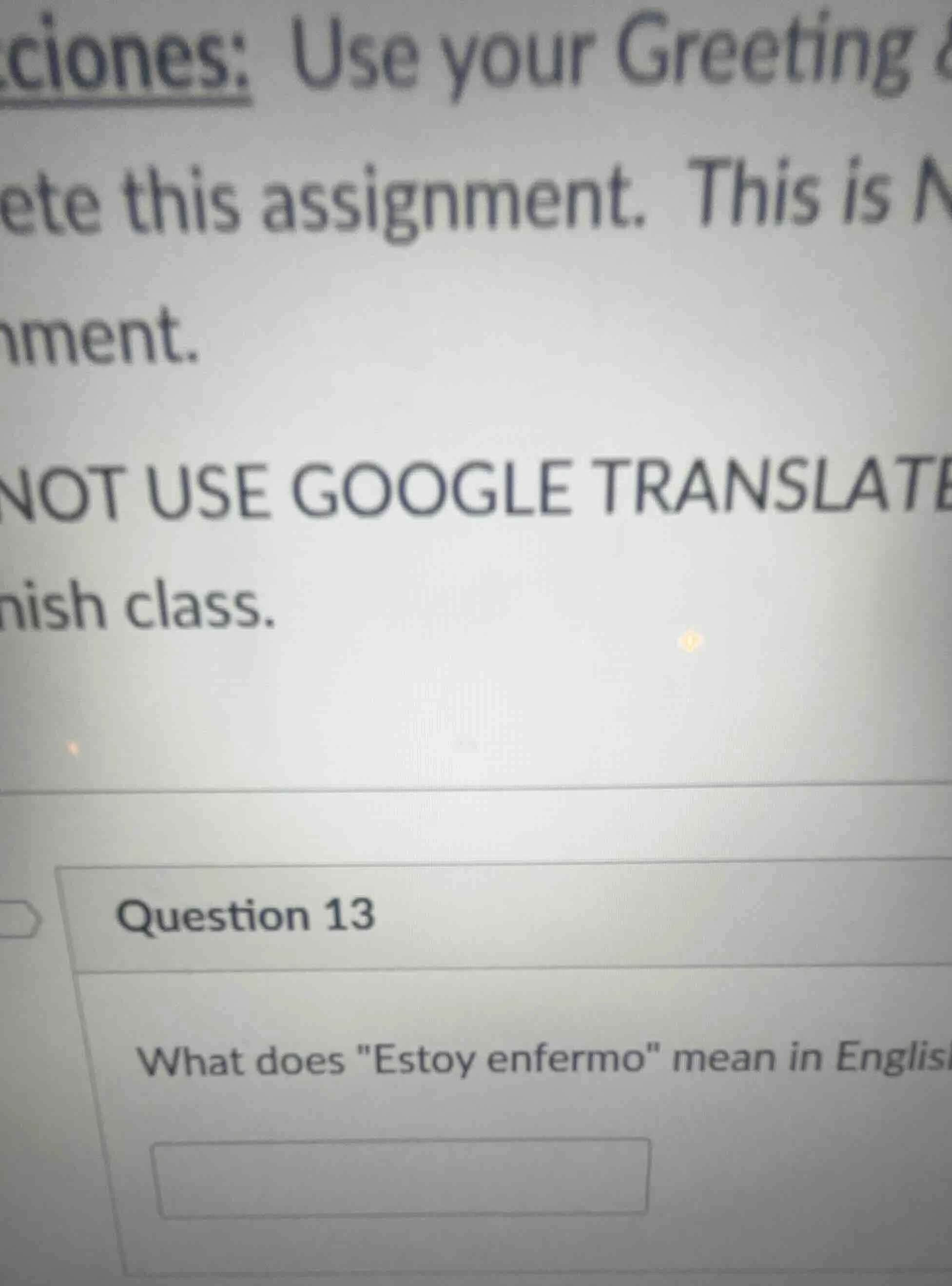 ciones: use your greeting ete this assignment. this is n nment. not use…