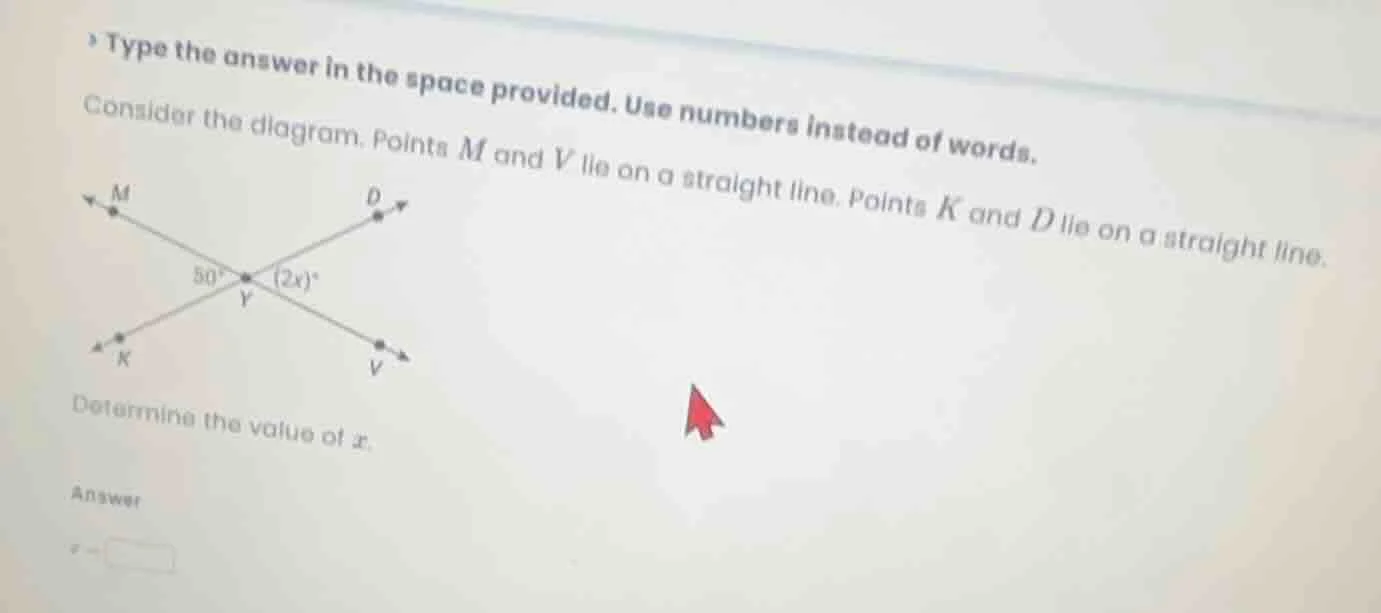 type the answer in the space provided. use numbers instead of words. co…