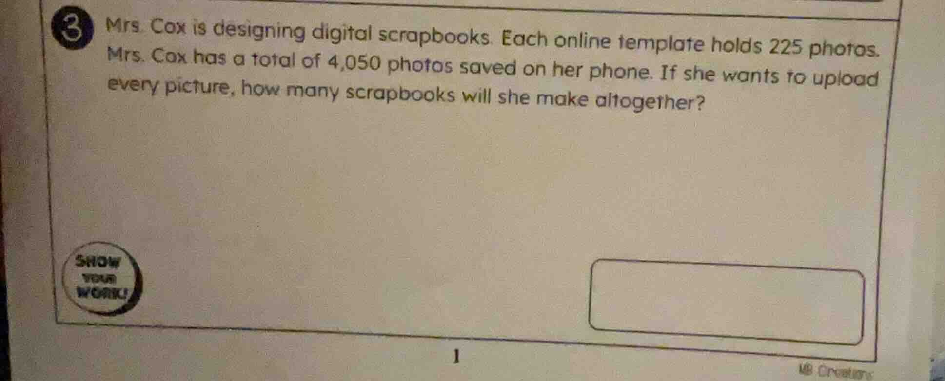 3 mrs. cox is designing digital scrapbooks. each online template holds …