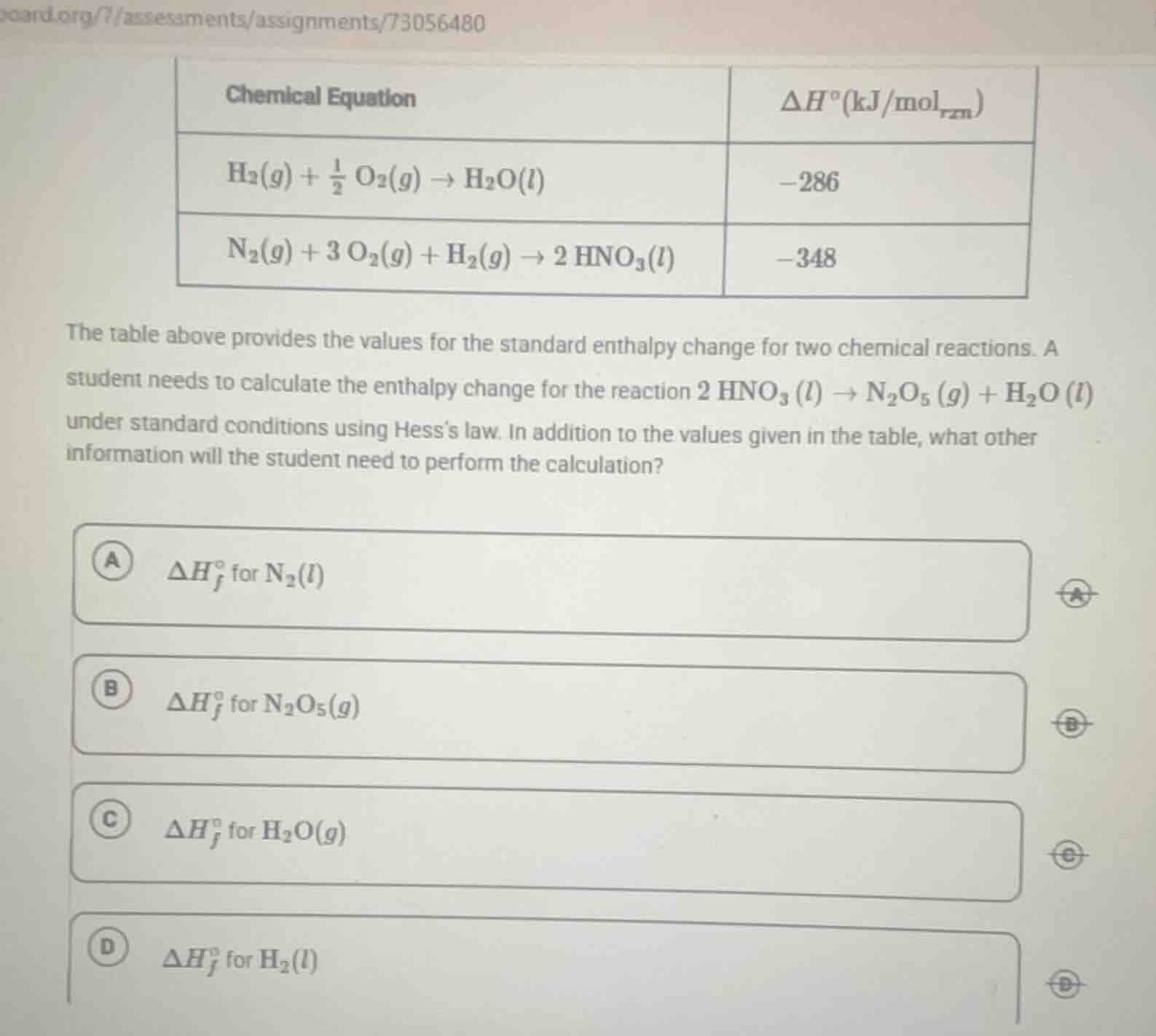 the table above provides the values for the standard enthalpy change fo…