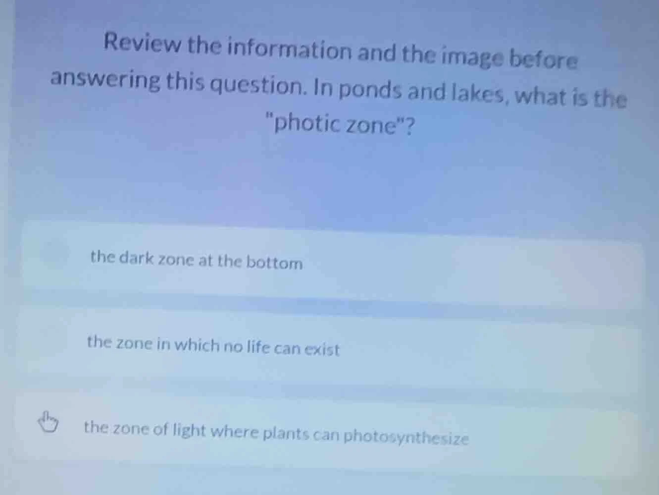 review the information and the image before answering this question. in…