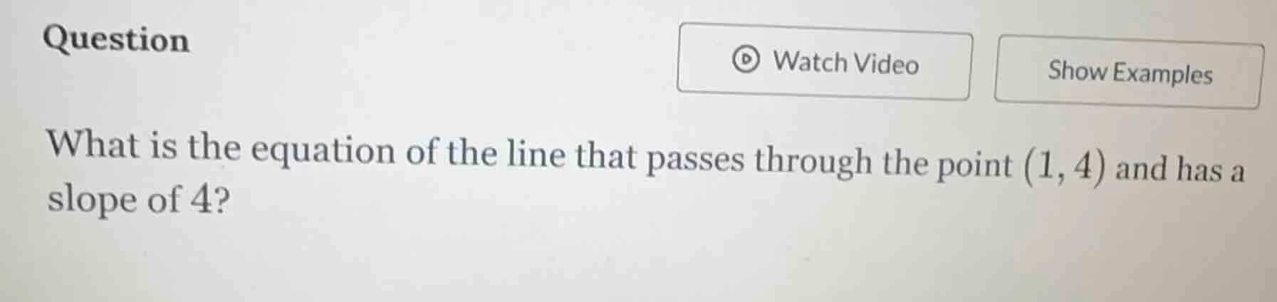 question what is the equation of the line that passes through the point…