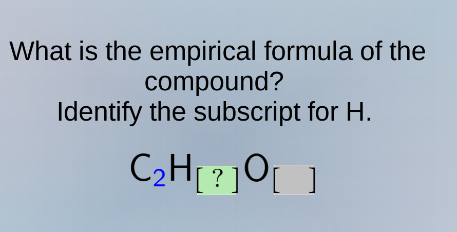 what is the empirical formula of the compound? identify the subscript f…