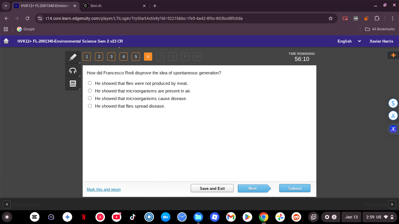 how did francesco redi disprove the idea of spontaneous generation? he …