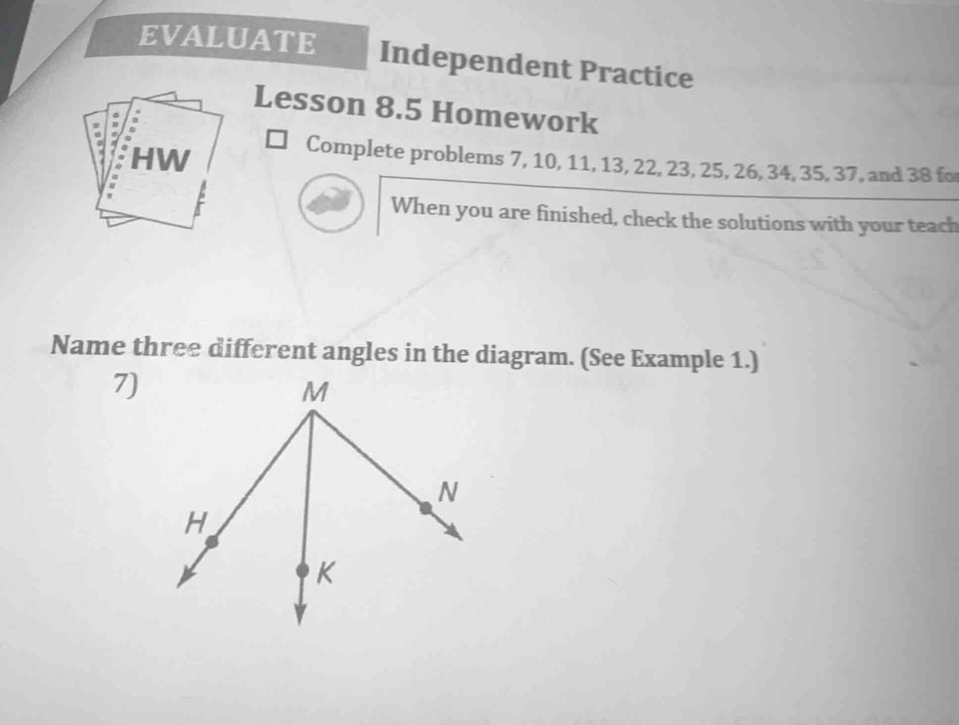 evaluate independent practice lesson 8.5 homework complete problems 7, …