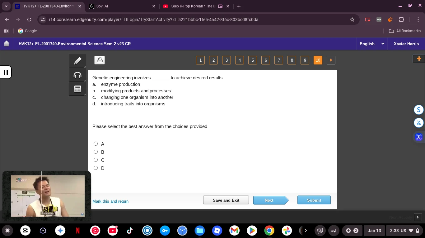 genetic engineering involves ______ to achieve desired results. a. enzy…