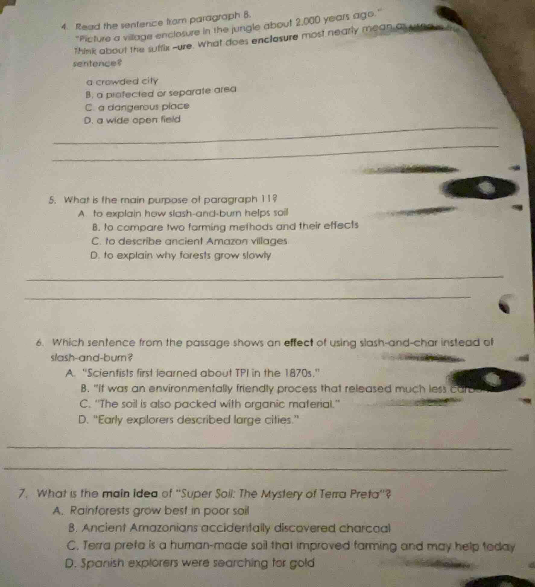 4. read the sentence from paragraph 8. \picture a village enclosure in …