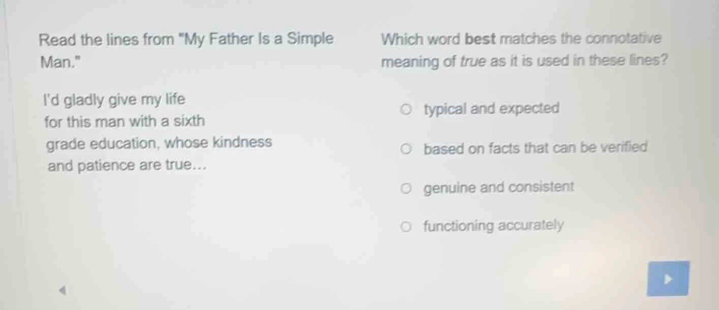 read the lines from \my father is a simple man.\ id gladly give my life…