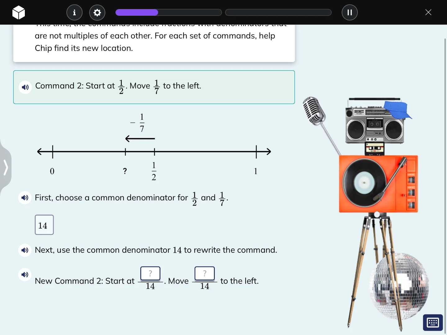 are not multiples of each other. for each set of commands, help chip fi…