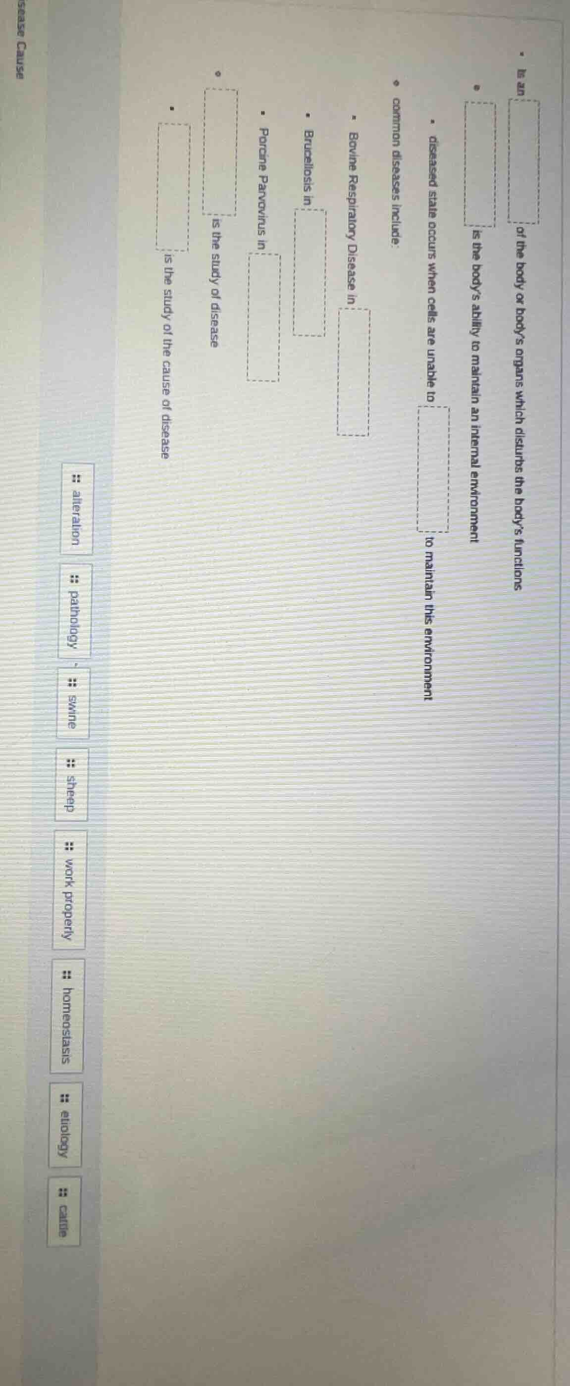 is an of the body or body’s organs which disturbs the body’s functions …