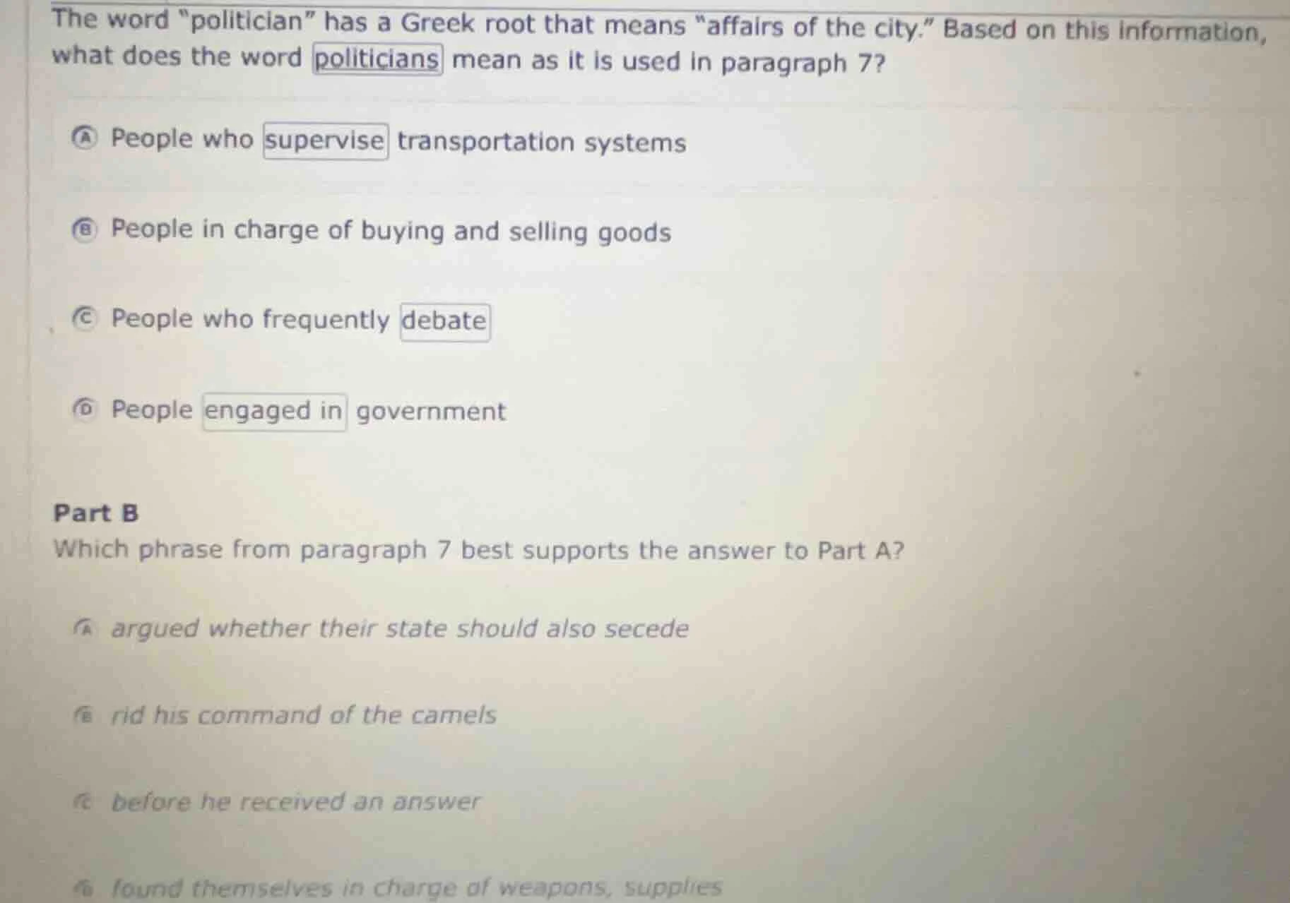 the word \politician\ has a greek root that means \affairs of the city.…