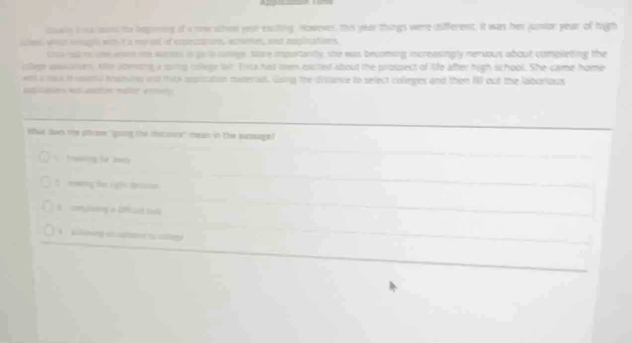 usually, erica found the beginning of a new school year exciting. howev…