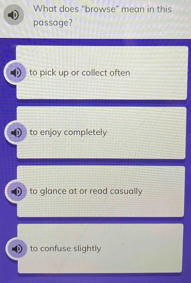 what does \browse\ mean in this passage? to pick up or collect often to…