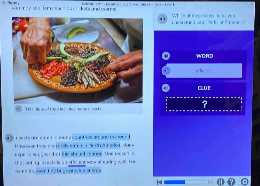 hready determine word meanings using context clues 4 — quiz — level e y…