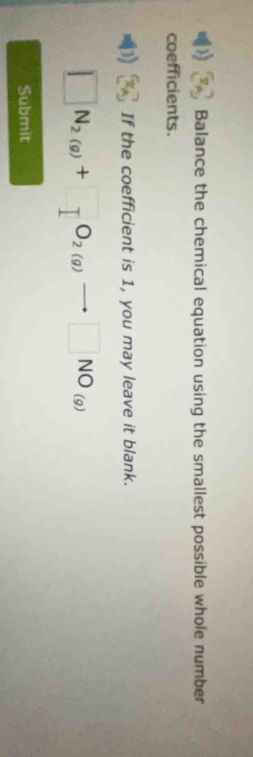 balance the chemical equation using the smallest possible whole number …