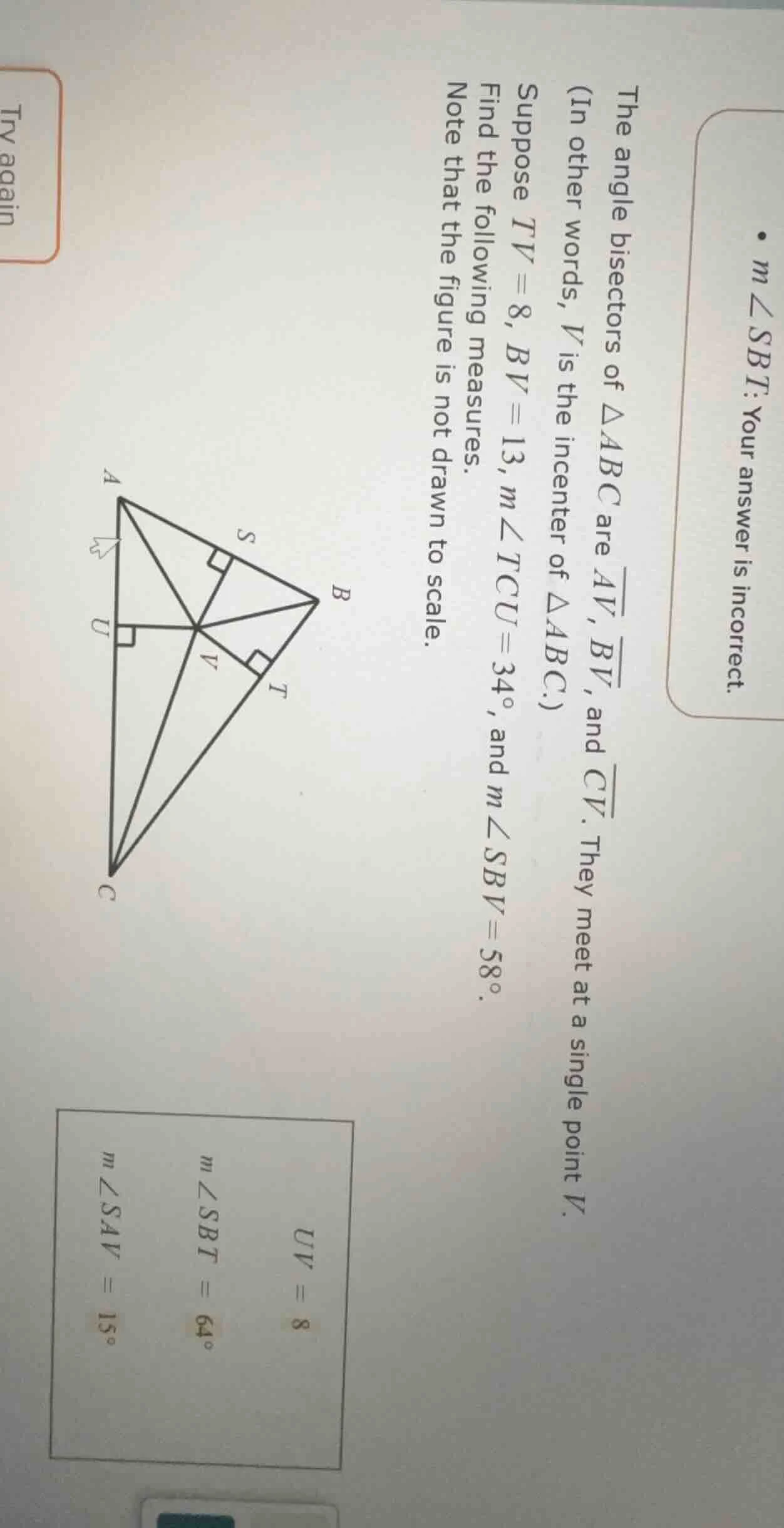 the angle bisectors of $\\triangle abc$ are $\\overline{av}$, $\\overli…