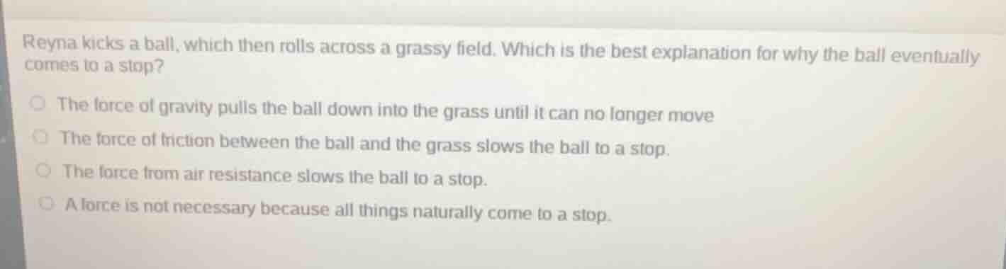 reyna kicks a ball, which then rolls across a grassy field. which is th…