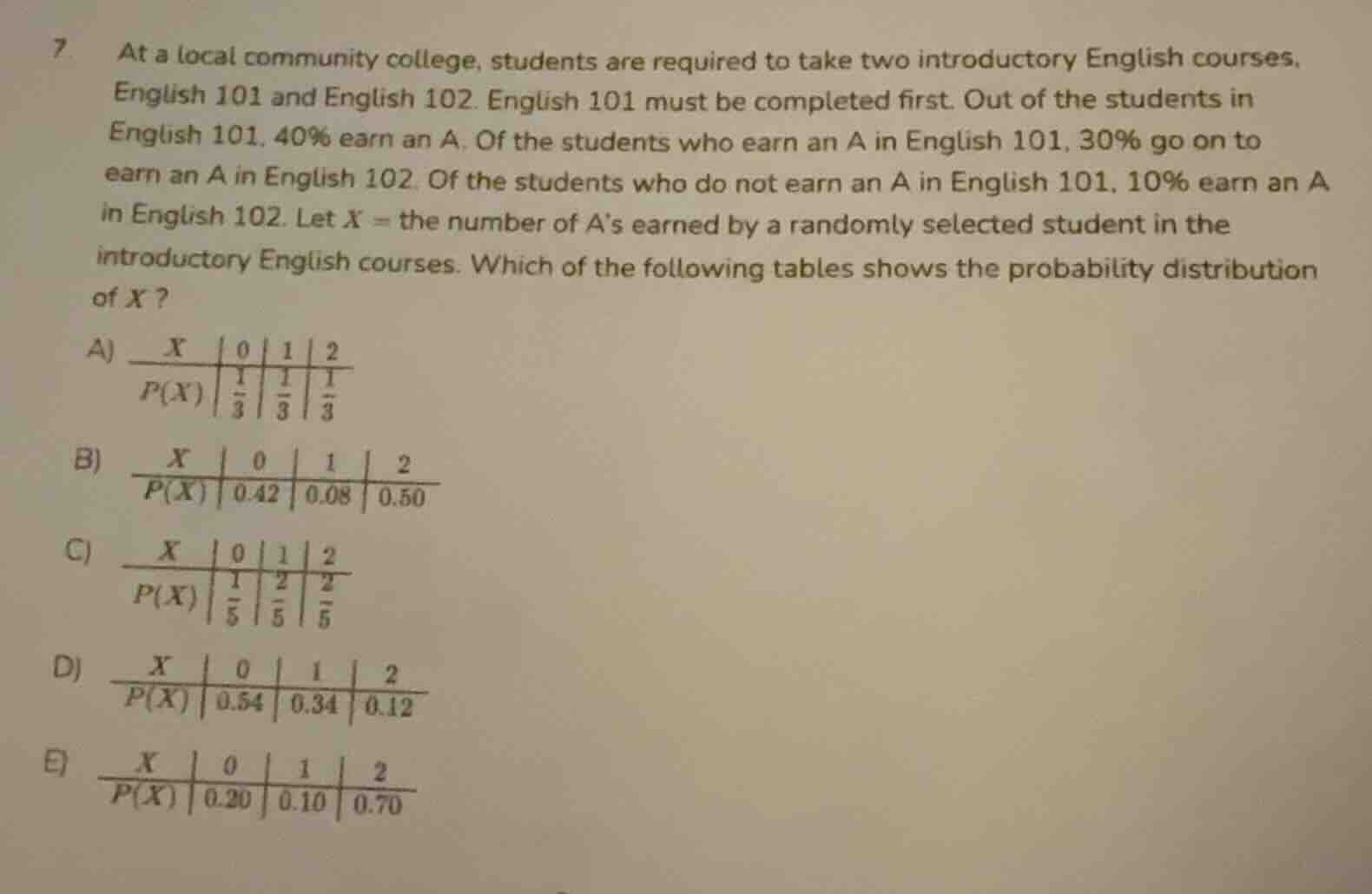 7 at a local community college, students are required to take two intro…