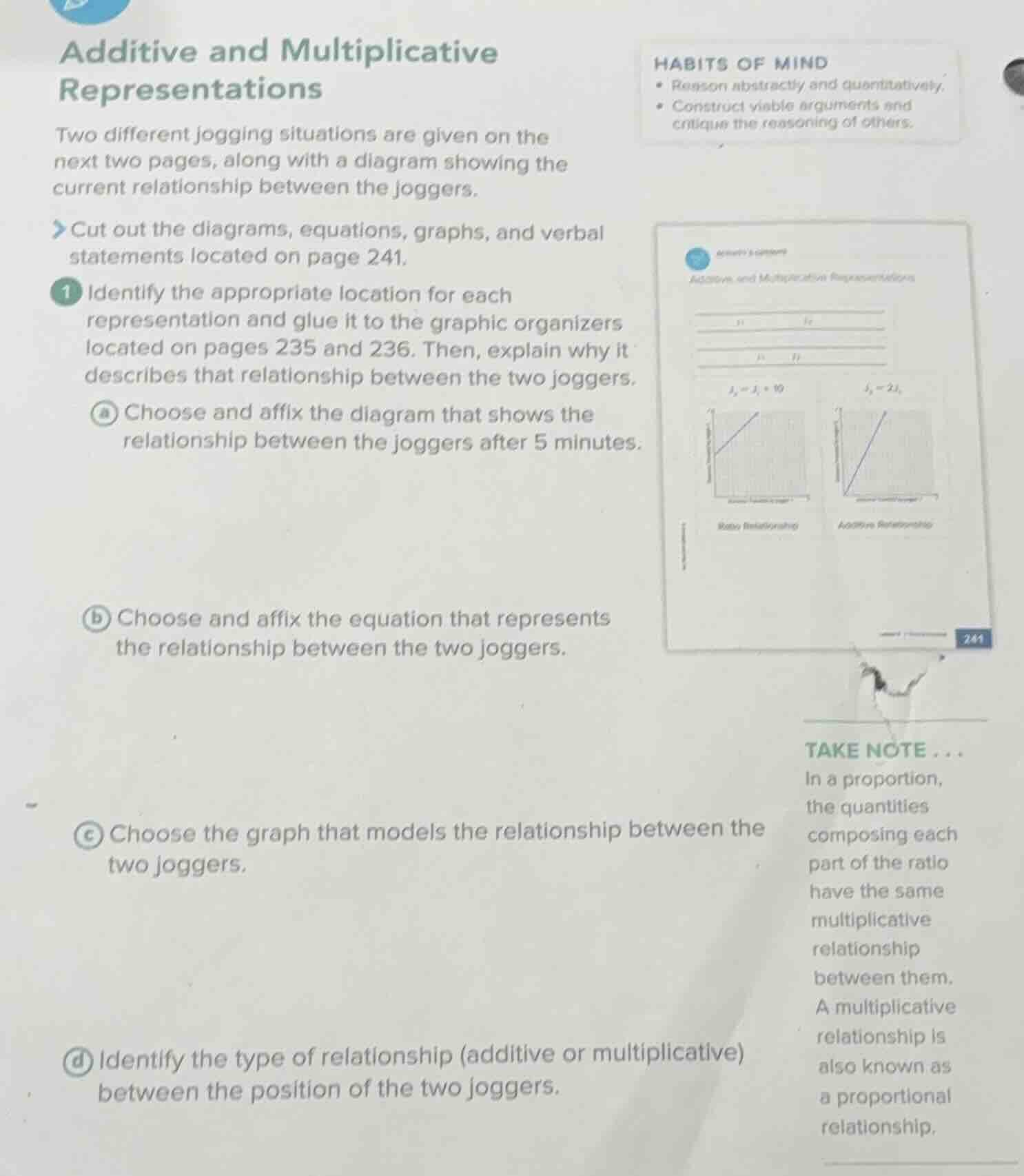 additive and multiplicative representations two different jogging situa…