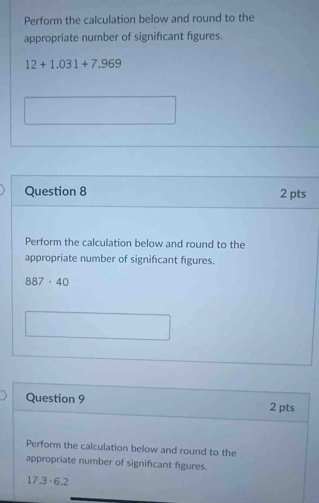 perform the calculation below and round to the appropriate number of si…
