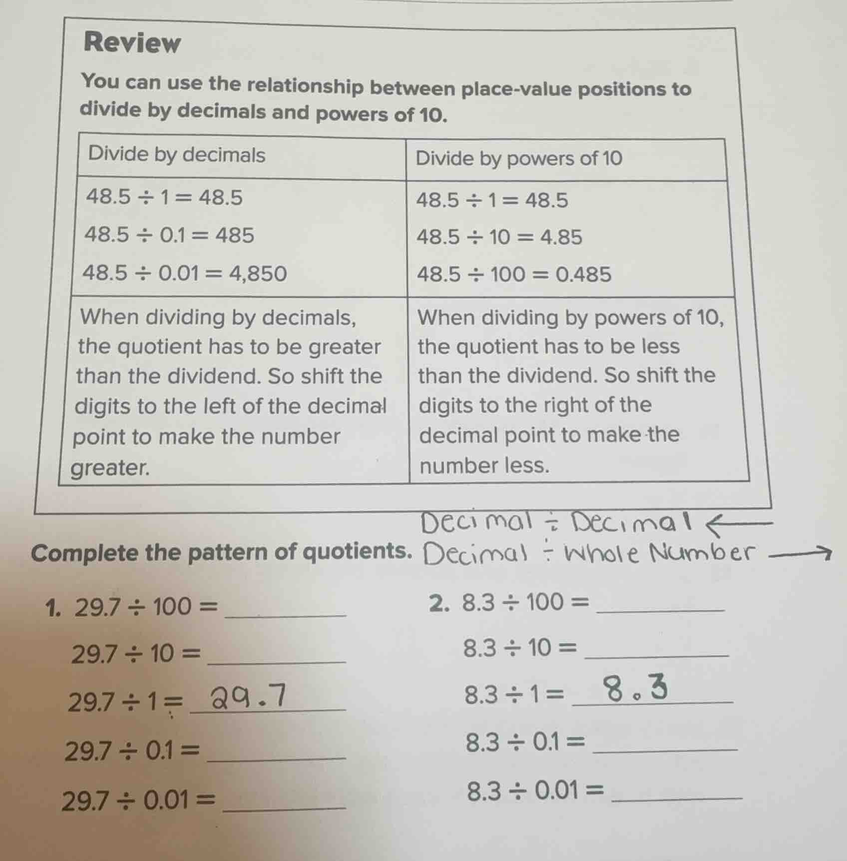 review you can use the relationship between place - value positions to …