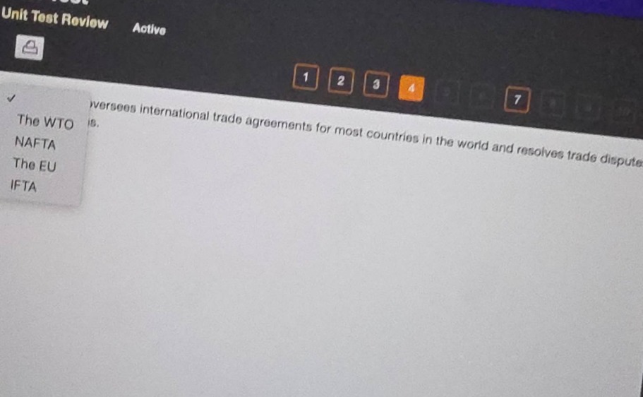 unit test review active 1 2 3 4 7 oversees international trade agreemen…