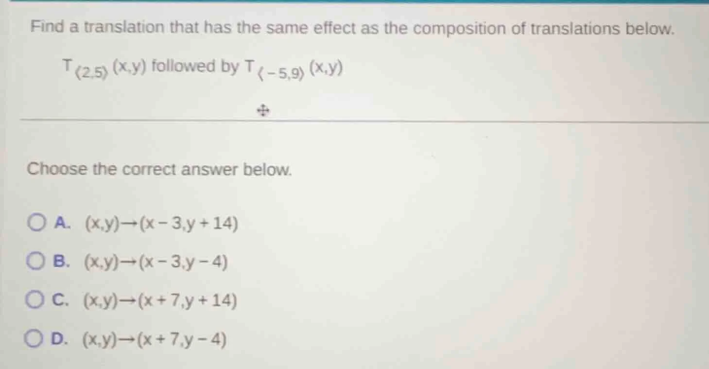 find a translation that has the same effect as the composition of trans…