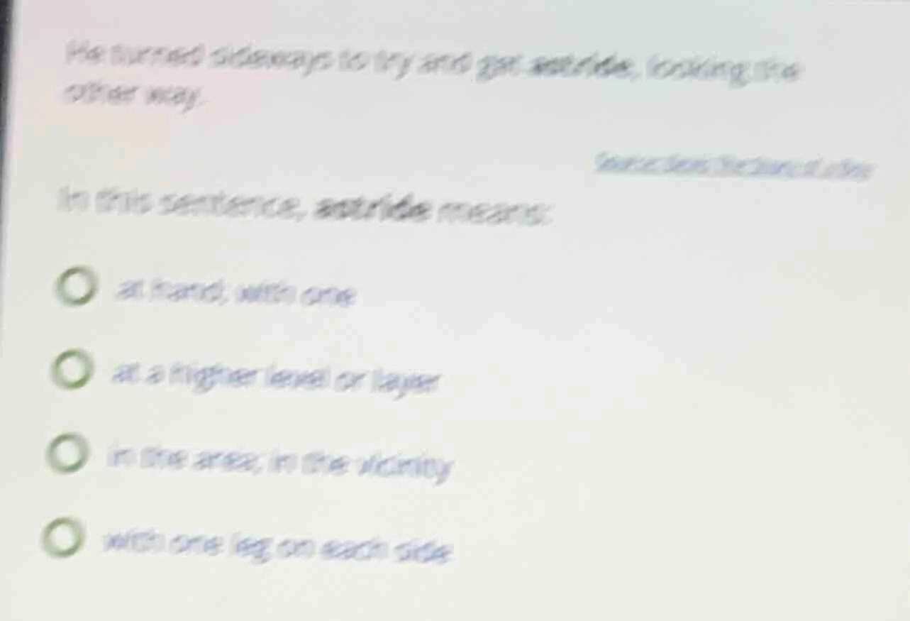 he turned sideways to try and get astride, looking the other way. sourc…