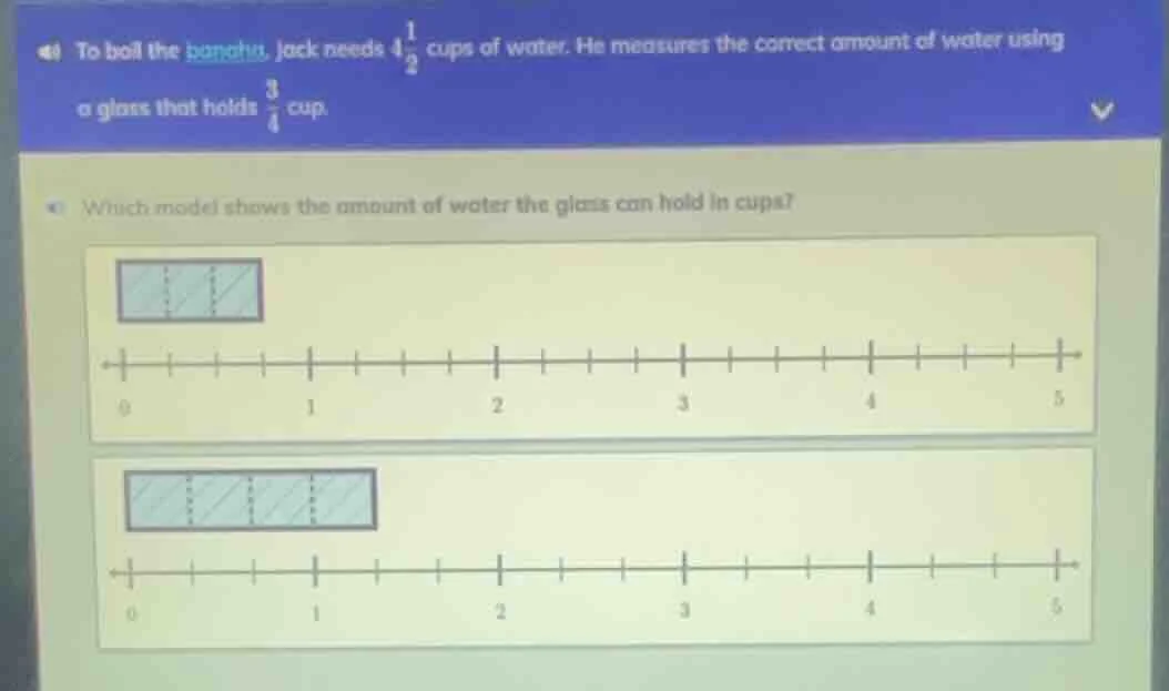 to boil the bamboo, jack needs 4 1/2 cups of water. he measures the cor…