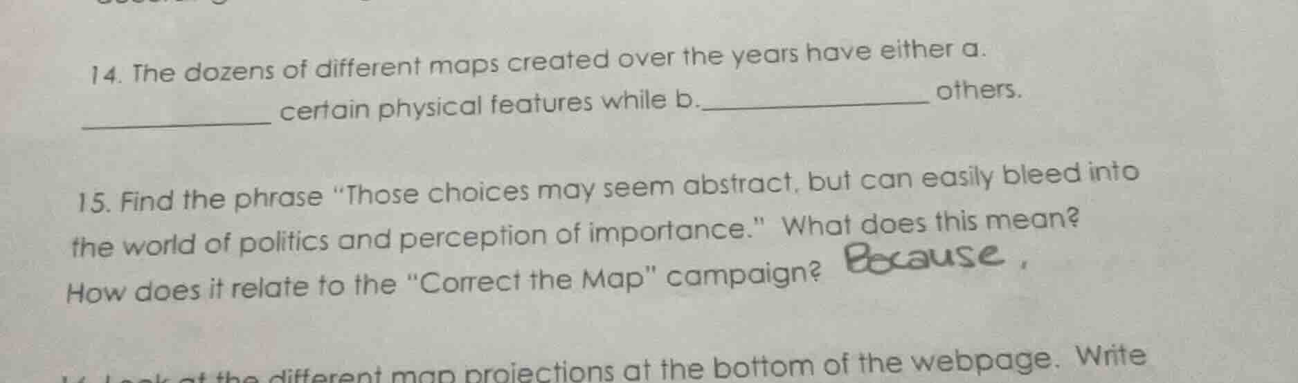 14. the dozens of different maps created over the years have either a. …