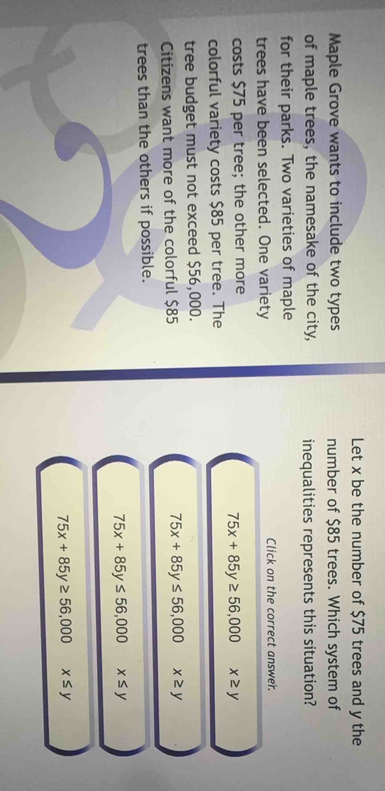 maple grove wants to include two types of maple trees, the namesake of …