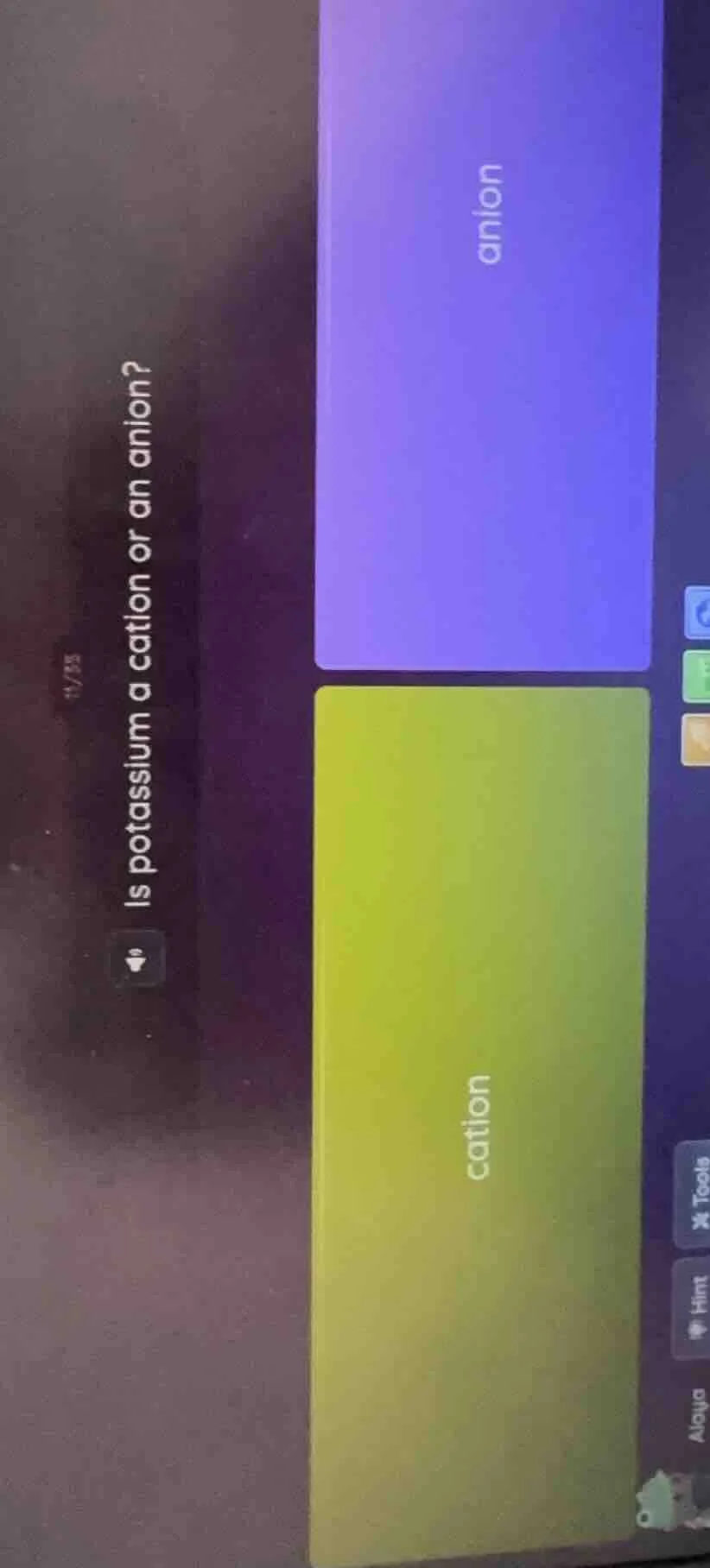 is potassium a cation or an anion? anion cation