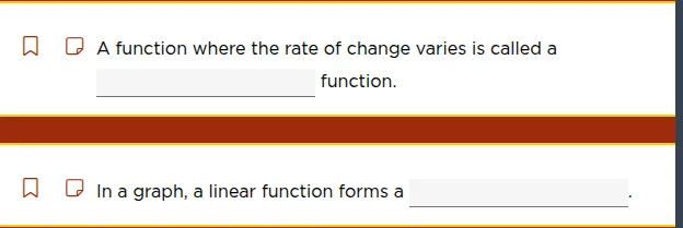 a function where the rate of change varies is called a __________ funct…