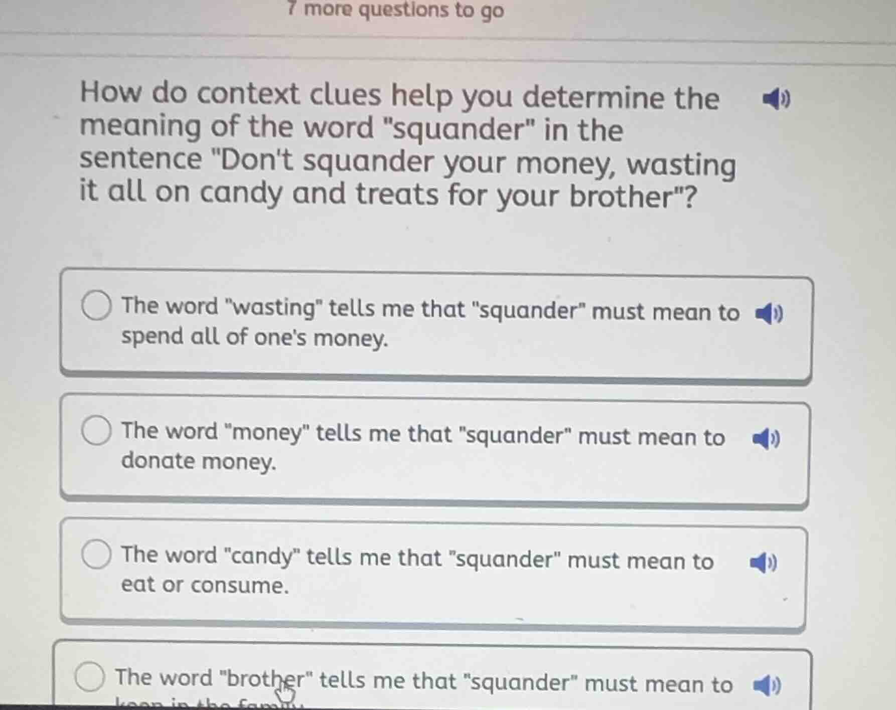 how do context clues help you determine the meaning of the word \squand…
