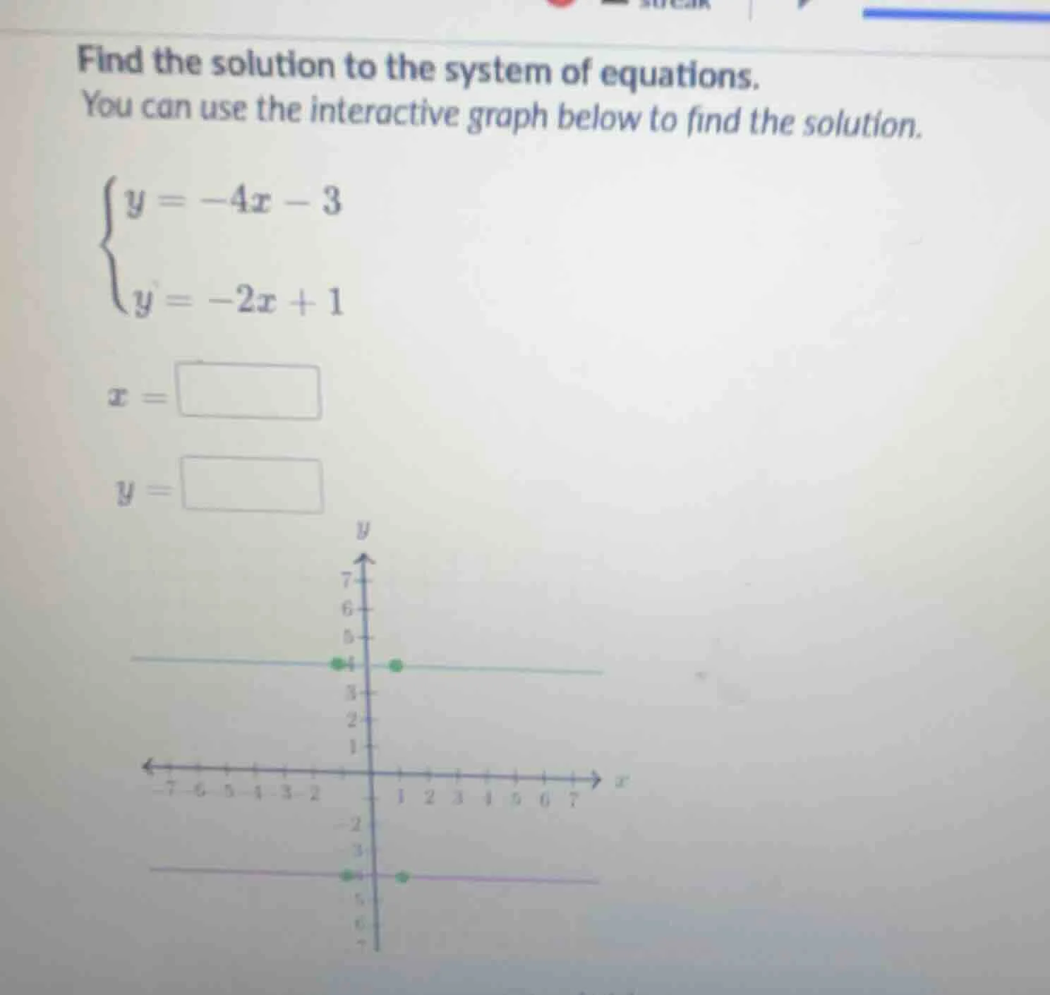 find the solution to the system of equations. you can use the interacti…