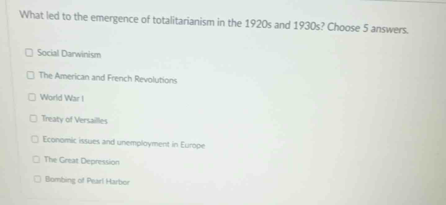 what led to the emergence of totalitarianism in the 1920s and 1930s? ch…