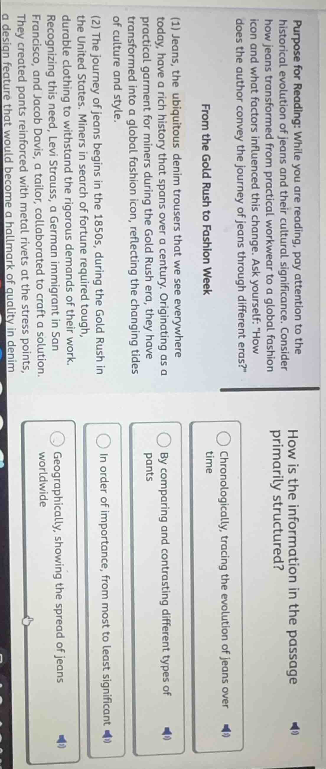 purpose for reading: while you are reading, pay attention to the histor…