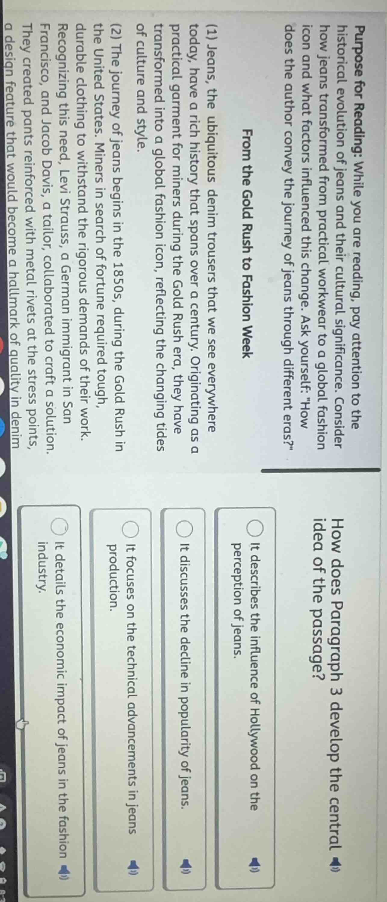 purpose for reading: while you are reading, pay attention to the histor…