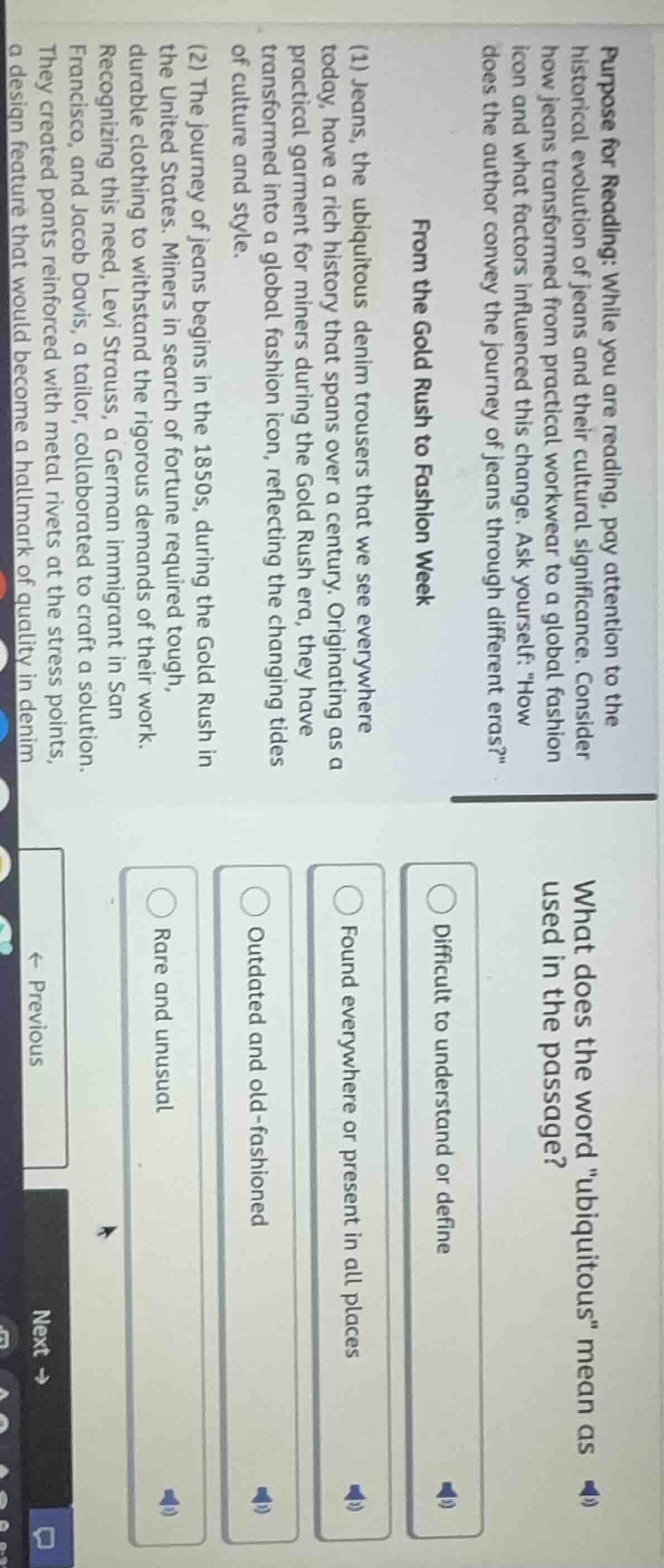 purpose for reading: while you are reading, pay attention to the histor…