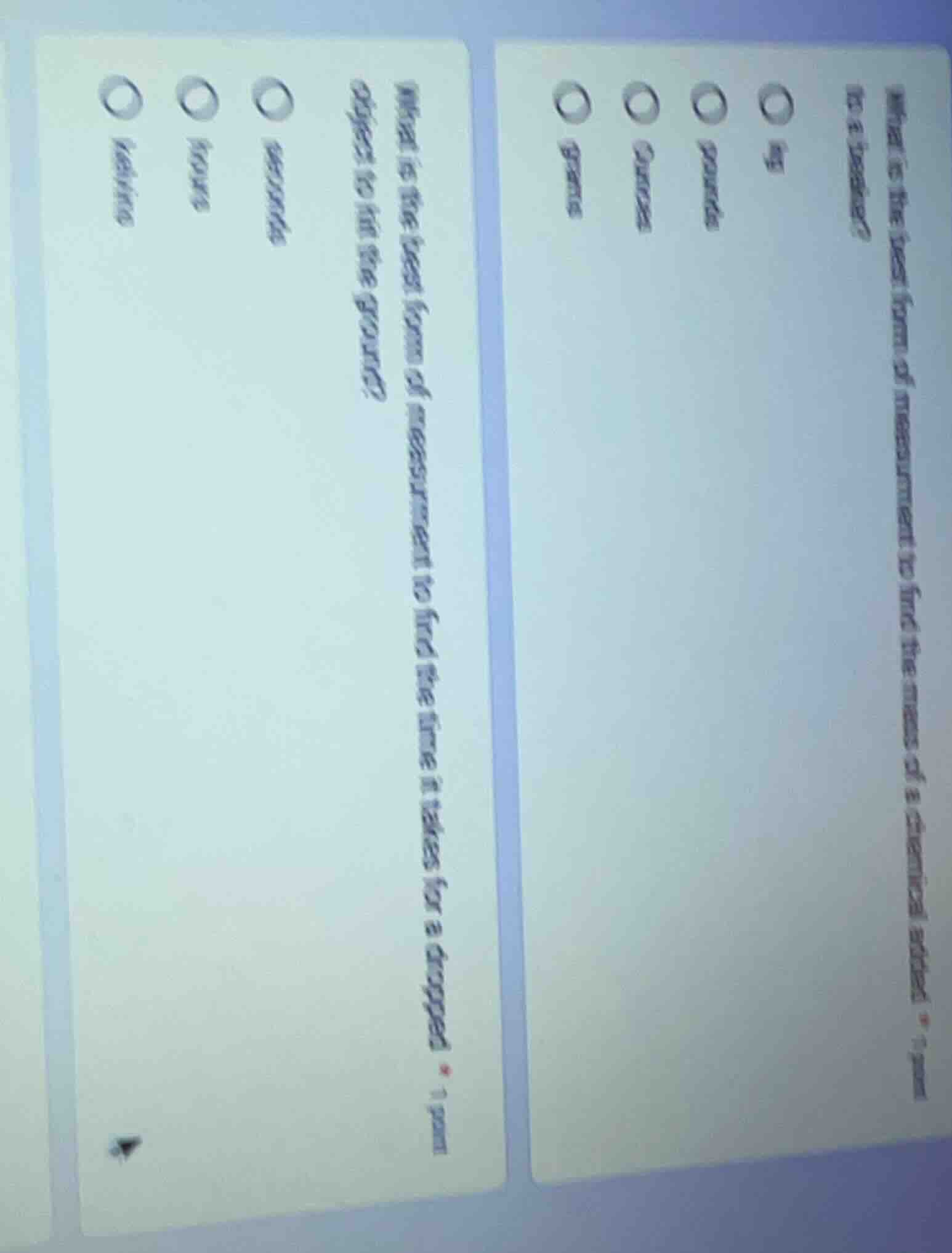 what is the best form of measurement to find the time it takes for a dr…