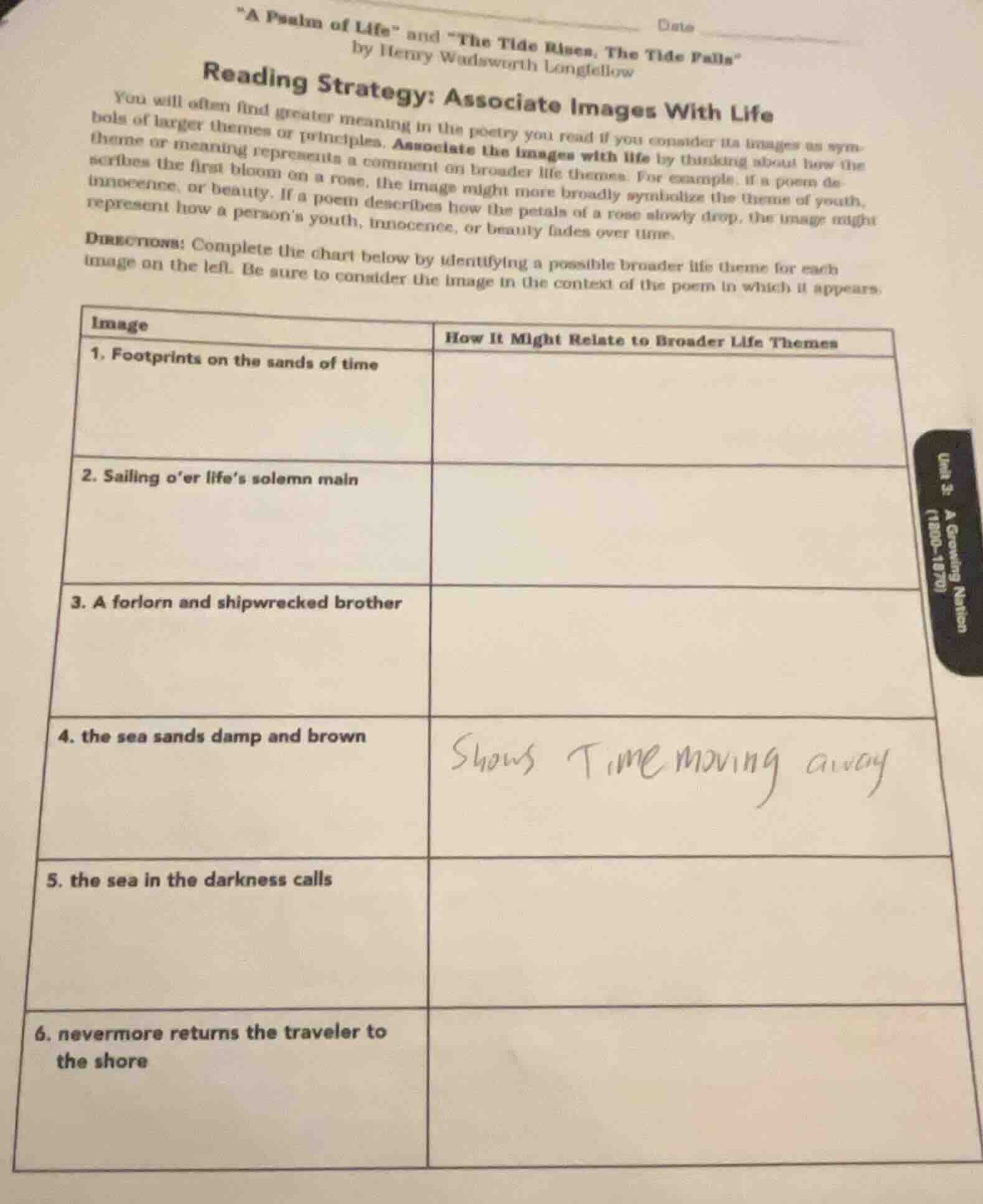 \a psalm of life\ and \the tide rises, the tide falls\ by henry wadswor…